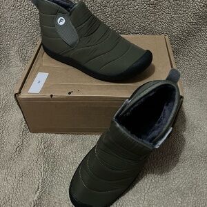Men's Olive Insulated Snow Boots
